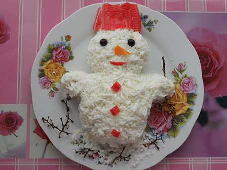 Салат снеговик рецепт с фото