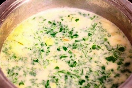 Суп из цветной капусты со сливками и петрушкой