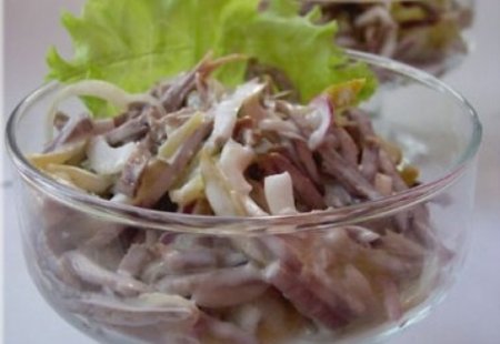 Готовим салат из языка и майонеза