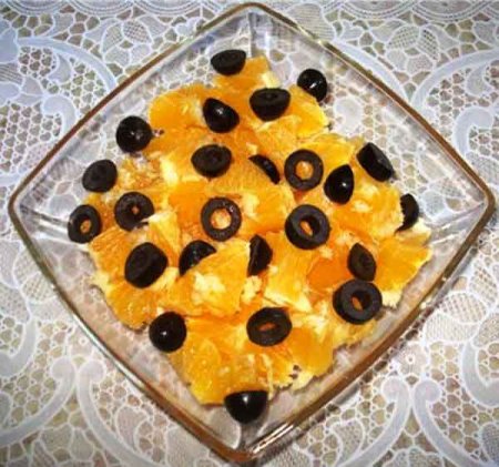Салат "Гурман" с апельсинами