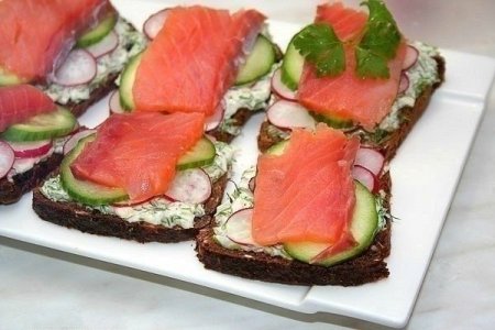 Рецепт Питательный завтрак-Сэндвич с рыбой