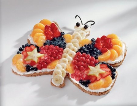Рецепт "Бабочка" - пирог с фруктами