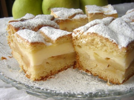 Рецепт Яблочный пирог с заварным кремом
