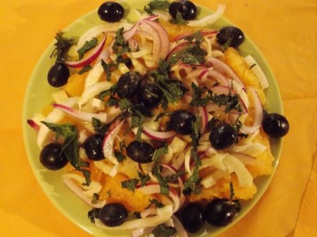 Рецепт Сицилийский салат с апельсинами