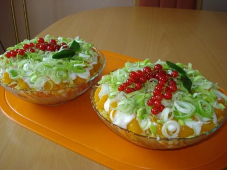 Рецепт Слоённый рисовый салат «Триколоре»
