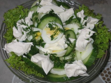 Рецепт Огуречно-яичный салат