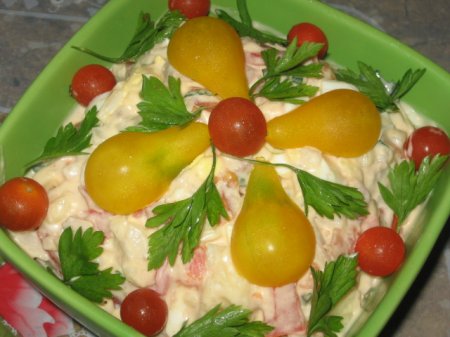 Рецепт Салат картофельный с помидорами