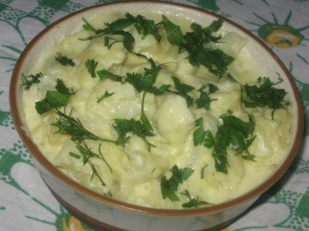 Рецепт Цветная капуста в белом соусе с карри
