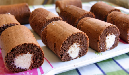 Рецепт Шоколадное пирожное с творожно-кокосовым кремом