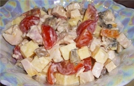 Рецепт Салат с копченной курочкой "Аппетит"
