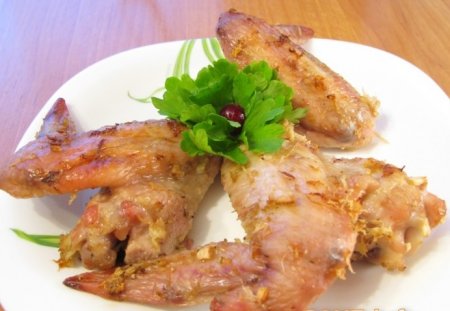 Рецепт Куриные крылышки, жаренные с имбирем