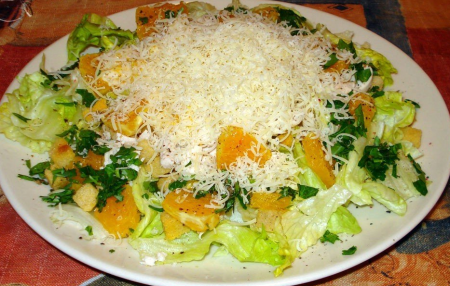 Рецепт Мясной салат с апельсином