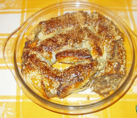 Рецепт Вертута из лаваша с халвой и орехами