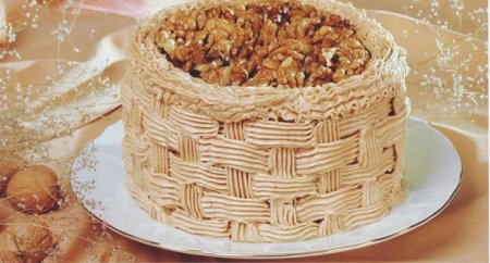 Рецепт Торт «Корзина с орехами»