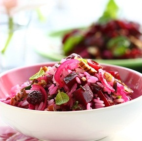 Рецепт Постный салат из свеклы и риса