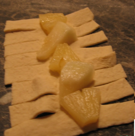 Рецепт Печенье "Теплый вечер" с ананасом и  дыней или папайей