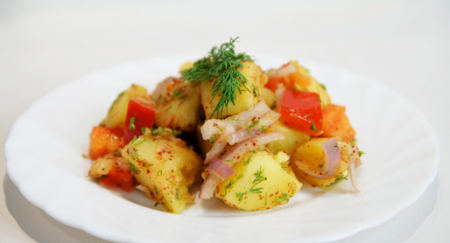 Рецепт Салат из картофеля с болгарским перцем