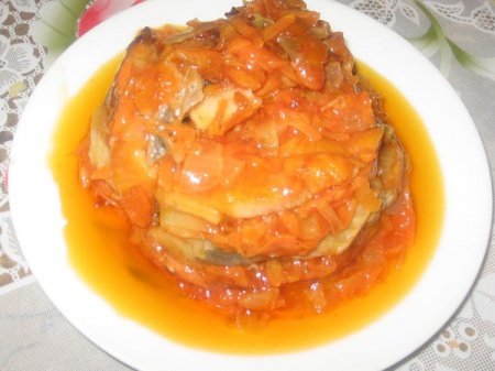 Рецепт Копченая сельдь под томатным соусом