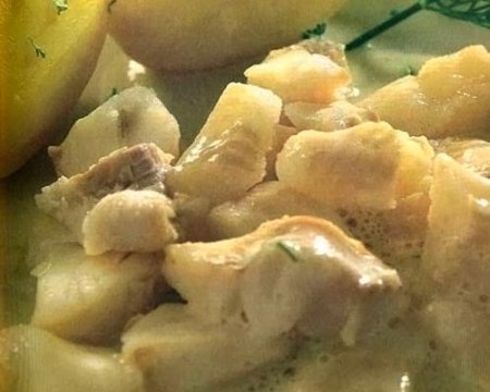 Рецепт Рыба под сливочным соусом