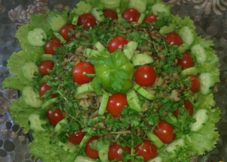 Рецепт Овощной праздничный салат «Весна»