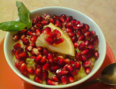 Рецепт Десерт из авокадо с гранатом и грейпфрутом