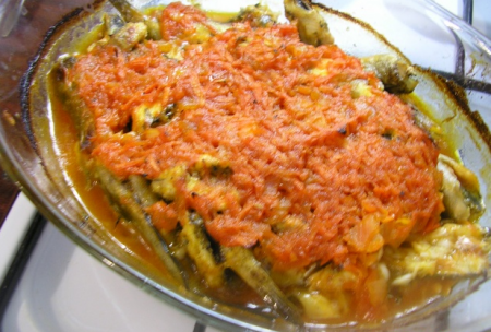 Рецепт Бычки в томатном соусе в духовке