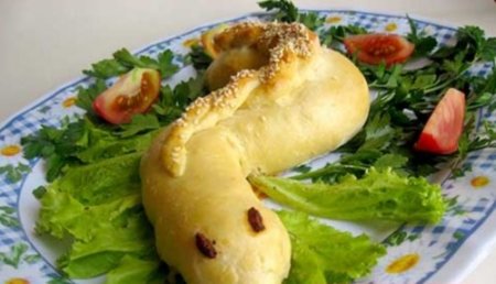 Рецепт Закуска с курицей и сыром "Змея"