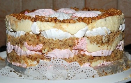 Рецепт Орехово-зефирный торт