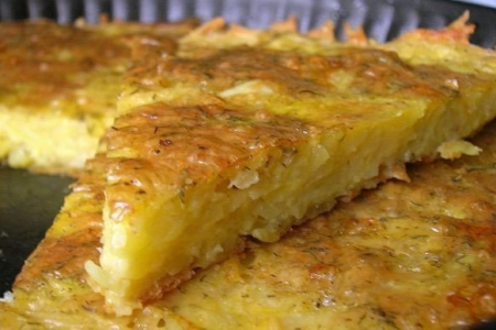 Рецепт Запеканка из тертого картофеля с сыром и чесноком