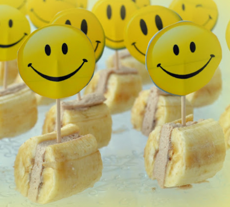 Рецепт Банановые мини-сендвичи с творожным кремом