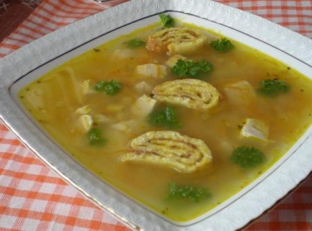 Кукурузный суп с куриным филе