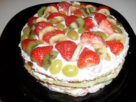 Рецепт Блинно-творожный пирог с ягодами