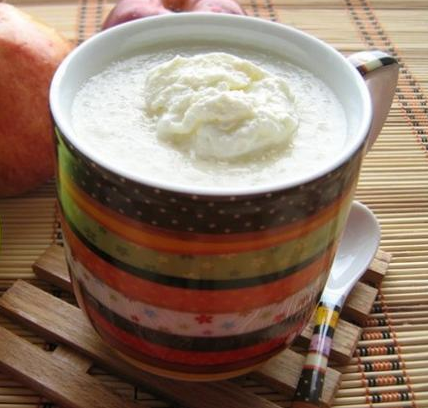 Рецепт Яблочно-молочный кисель со сливками