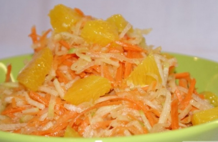 Рецепт Салат "Морковь с сельдереем и грейпфрутом"