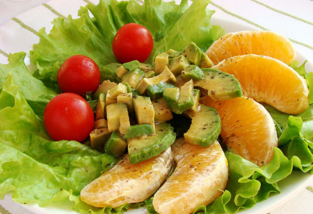 Рецепт Салат с авокадо и апельсином