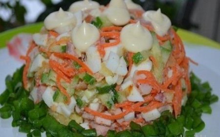 Салат "Шедевр" с корейской морковью