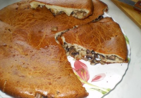 Пирог с грибами